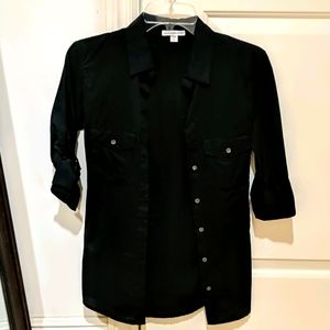 James Perse black button up